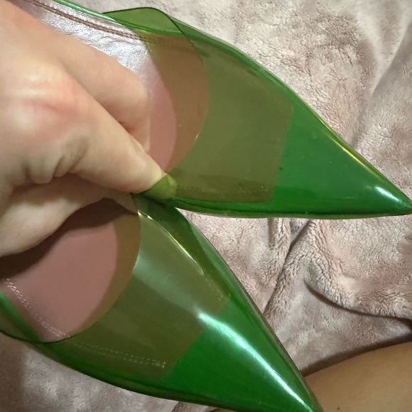 Amina Muaddi Holli Glass PVC slingback pumps - Picture 9 of 12